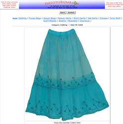Hazy Sky Damsel Cotton Skirt - Shop for bags, skirts, jewelry at The Little Bazaar