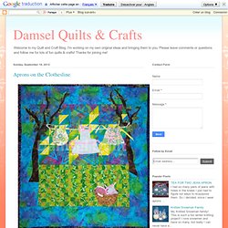 Damsel Quilts & Crafts: Aprons on the Clothesline