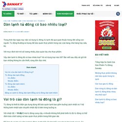 Dàn lạnh tủ đông có bao nhiêu loại?