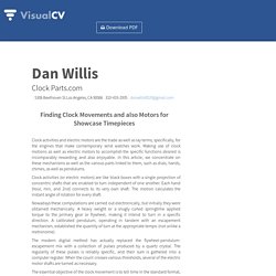 Dan Willis - Clock Parts.com