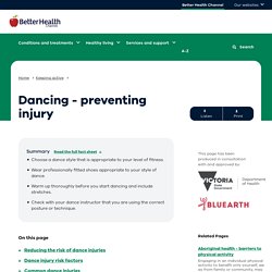 Dancing - preventing injury