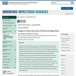 CDC EID - JANV 2018 - Dangers of Noncritical Use of Historical Plague Data