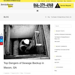 Top Dangers of Sewage Backup in Macon, GA