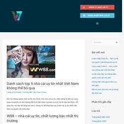Danh sách top 5 nhà cái uy tín nhất Việt Nam không thể bỏ qua - Thông tin tổng hợp nhà cái V7