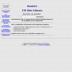 Daniel CIF files Library