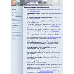 Daniel Gouadec - Publications