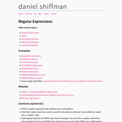 Regular Expressions at daniel shiffman