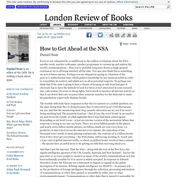 Daniel Soar · How to Get Ahead at the NSA · LRB 24 October 2013