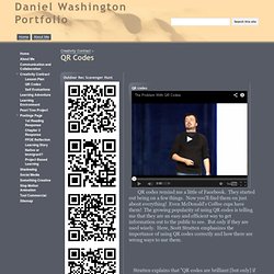 QR Codes - Daniel Washington Portfolio