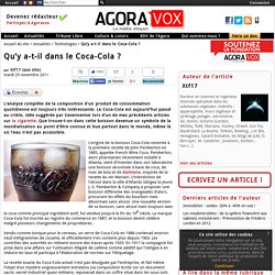 Qu'y a-t-il dans le Coca-Cola ?