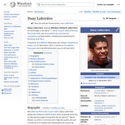 Biographie et Bibliographie de Dany Laferrière - Wikipedia