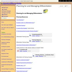 daretodifferentiate - Planning for and Managing Differentiation