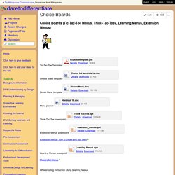daretodifferentiate - Choice Boards