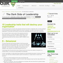 The Dark Side of Leadership - Oak Consult