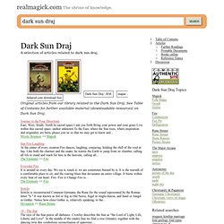 Dark Sun Draj