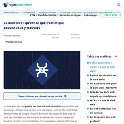 Le Dark Web : Qu'est-ce que c'est et comment y accéder ?