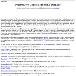 DarkMark's Comics Indexing Domain