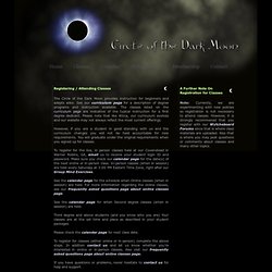 Circle of the Dark Moon/DarkMoon - Classes, Schedules, and Curri