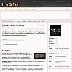 World of Darkness Online - Darkness Online - WoDO