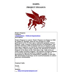 DARPA - PROJECT PEGASUS