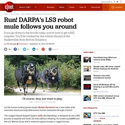 Run! DARPA's LS3 robot mule follows you around