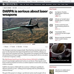 DARPA is serious about laser weapons