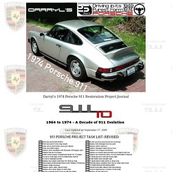 DarrylD's Porsche 911 Restoration Project Journal