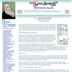 2000 Darwin Award: Ostrich Axioms