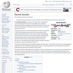 Darwin Awards - Wikipedia