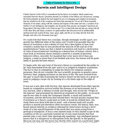 Darwin vs Intelligent Design.