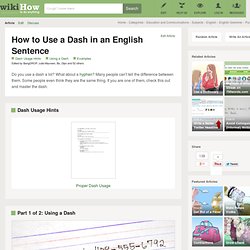 How to Use a Dash in an English Sentence: 2 Methods