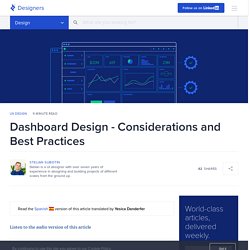 Dashboard Design - Considerations and Best Practices