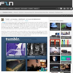 Tumblr : un nouveau « dashboard » en cours de déploiement