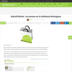 Android Market : du nouveau sur le Dashboard développeur
