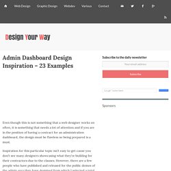 Admin Dashboard Design Inspiration - 23 Examples