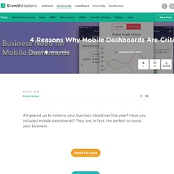 4 Reasons Why Mobile Dashboards Are Critical To Run Your Business -