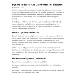 Dynamic Reports And Dashboards In Salesforce – Telegraph