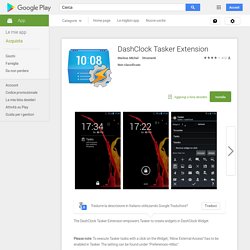 DashClock Tasker Extension - App Android su Google Play