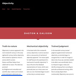 Daston & Galison - Objectivity