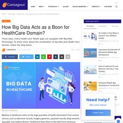 How Big Data Acts as a Boon for HealthCare Domain?