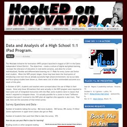 Data and Analysis of a High School 1:1 iPad Program.