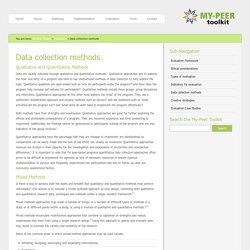 Data collection methods