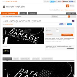 Data Damage Animated Typeface