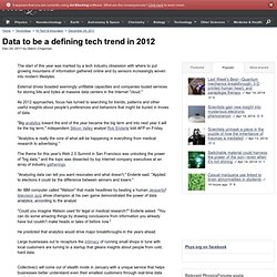 Data to be a defining tech trend in 2012