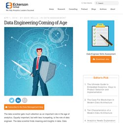 Data Engineering Coming of Age