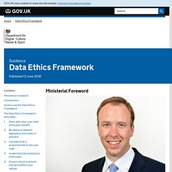 Data Ethics Framework