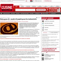Data.gouv.fr : mode d'emploi pour les industriels