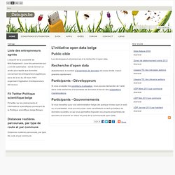 L’initiative open data belge