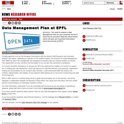 Data Management Plan at EPFL