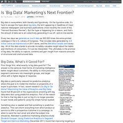 Is 'Big Data' Marketing's Next Frontier?
